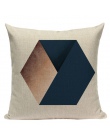 Geometryczne czarny niebieski poduszki Cove tekstylne Hill złota Dero rzuć poduszki obejmuje 45 Cm x 45 Cm kwadratowa sofa łóżko