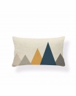 Prostokątna poduszka pokrywa geometria poszewka na poduszkę Nordic styl dekoracji rzuć poszewki na poduszki zygzak 30X50 Cotton 