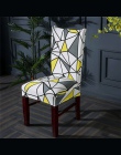 1 Pc elastyczny kwiatowy Slipcovers pokrowce na krzesła elastan Stretch wymienny pokrowiec na krzesło do jadalni z oparciem nowo