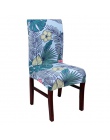 Elastan Stretch kwiat pokrowiec na krzesło z oparciem Protector Slipcover siedzenia etui do zdejmowania elastyczna jadalnia krze