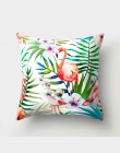 Nordic Flamingo tropikalny liść poszewka kwiat poliester rzut poduszka dekoracja wnętrza na sofę Poszewka dekoracyjna 40516