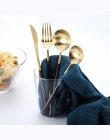 Czarny zestaw złotych sztućców obiad deser widelec łyżka nóż zestaw ślubne stołowe obiadowy zestaw 304 ze stali nierdzewnej stal