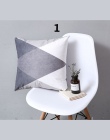 Romantyczny szary geometryczny wzór poszewka na poduszkę kolorowe prosty pasek Sofa poszewka dzienny dekoracja sypialni polieste