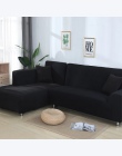 2 sztuki okładki na narożnik kanapa salon uniwersalny elastyczny w kształcie litery L Sofa pokrywa szezlong obejmuje jednolity k