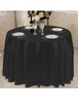 1 sztuk Satin obrus 57''90''120'' biały czarny jednolity kolor na ślub stół na przyjęcie urodzinowe pokrywa okrągły obrus Home D