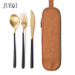 JueQi Camping zestaw obiadowy sztućce stołowe 304 pałeczki ze stali nierdzewnej naczynia kuchenne zastawa stołowa to nóż widelec