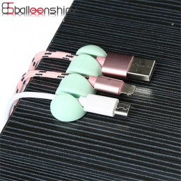 BalleenShiny 2 sztuk silikonowe organizer do kabli zarządzanie urządzeniem do biura do przechowywania w domu pulpit przewód USB 