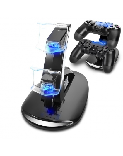 LED ładowane na USB pilot zdalnego sterowania ładowarki stojak na konsolę PlayStation 4 PS4 Slim Pro Dualshock 4 bezprzewodowy g