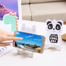 1 sztuk przenośny Cartoon zwierząt kot panda żyrafa szafka drewniana stenty telefon stojaki do przechowywania artykuły gospodars