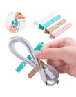 4 pcs silikonowe ramiączka kabel danych miękkie taśmy przewód USB kabel krawat organizer do kabli dla iphone Android ładowania s