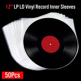 50 sztuk 12 "płyt LP z tworzywa sztucznego torby płyta winylowa protector Anti-static rekord rękawy zewnętrzna wewnętrzna plasti