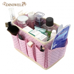 DINIWELL domowe pudło do przechowywania biuro organizer na biurko składany biżuteria skrzynka z kosmetykami do makijażu