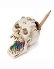 Biuro pulpit pudełko do przechowywania organizator biurowy straszne wzbogaconej czaszki twarz uchwyt na długopis puchar Hallowee