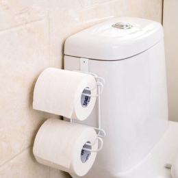 Żelaza 2 warstwy papier toaletowy haki papieru półka łazienka wiszący organizer trwałe drzwi do kredensu kuchennego uchwyt na rę