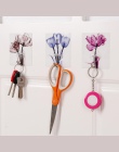 3 sztuk kreatywny kwiat wzór samoprzylepne ściany drzwi hak wieszak torba klucze łazienka kuchnia lepkie uchwyt
