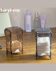 YuryFvna wacik kosmetyczny organizator pudełko do przechowywania uchwyt na makijaż organizator jasne wacik kosmetyczny dozownik 