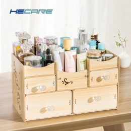 HECARE łazienka organizator drewniane Organizador De Batom dla kosmetyczne akcesoria łazienkowe zestaw do przechowywania w nowy
