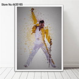 Plakaty i reprodukcje królowa Freddie Mercury „ Bohemian Rhapsody ”plakat dekoracyjne na płótnie malarstwo ścienne obraz pokój w