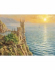 CHUNXIA oprawione obraz DIY według numerów Seascape akrylowe malarstwo nowoczesne obraz ozdobny do salonu 40x50 cm RA3238