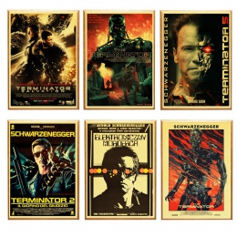 Vintage plakaty klasyczny film Terminator stare dekoracyjna tapeta do domu Retro plakat obrazy drukowane dekoracje ścienne