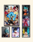 Dragon Ball Z Goku Anime plakat biały papier powlekany drukuj malarstwo dla dzieci pokoju dekoracje ścienne ozdoby do dekoracji 