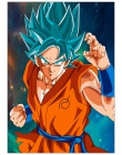 Dragon Ball Z Goku Anime plakat biały papier powlekany drukuj malarstwo dla dzieci pokoju dekoracje ścienne ozdoby do dekoracji 