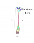 1 PC ze stali nierdzewnej gałęzie liści wzór kawy łyżeczka do herbaty naczynia sztućce owoców deser widelec mieszać łyżka obiad 