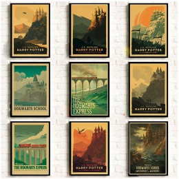 Nowe plakaty i reprodukcje Harry Potter hogwart ekspresowe ulica pokątna Hogsmeade itp dobrej jakości i fabryka-plakaty filmowe 