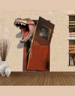 Nowy cartoon 3d dinozaur pcv złamane naklejki ścienne dla pokoju gościnnego dekoracje ścienne do domu diy wymienny naklejki prez