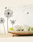 [ZOOYOO] duży czarny kwiat mniszek naklejki ścienne dekoracje do domu salon sypialnia meble art naklejki motyl malowidła ścienne