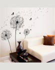 [ZOOYOO] duży czarny kwiat mniszek naklejki ścienne dekoracje do domu salon sypialnia meble art naklejki motyl malowidła ścienne