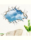 Vivid kreatywny 3D okno otwór krajobraz błękitne niebo białe chmury strona główna naklejka naklejki ścienne do domu salon na dac