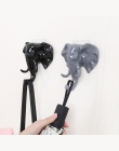 Słoń głowy zwierząt ściany drzwi odzież hak wyświetlacz stojaki do przechowywania samoprzylepne wieszak torba klucze przyklejony