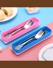 Sztućce zastawa stołowa sztućce naczynia do gotowania Hello Kitty widelec łyżka nóż zestaw cartoon przenośne prezenty ze stali n