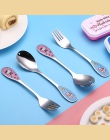 Sztućce zastawa stołowa sztućce naczynia do gotowania Hello Kitty widelec łyżka nóż zestaw cartoon przenośne prezenty ze stali n