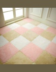 Wykwintne 30*30 cm dzieci pianka dywan podkładka do puzzli EVA Shaggy aksamitna podłogowe dla dzieci 7 kolory Eva Mat tapetes pa