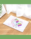 Jednorożec mata podłogowa 50x80 cm Cartoon drukowane Suede dywan dekoracji wnętrz mata łazienkowa do kąpieli wc dywan kuchnia dy