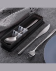 JueQi Camping zestaw stołowy sztućce ze stali nierdzewnej 304 naczynia kuchnia naczynia stołowe to nóż widelec łyżeczki