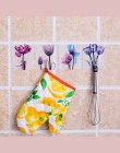 Kuchnia wieszak kwiat wzór pcv przenośny łazienka akcesoria ubrania wieszak na ręczniki wieszak na ręczniki przylepny hak ściany