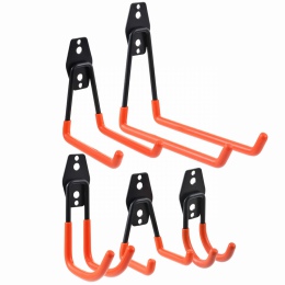LASPERAL 1 zestaw pięć haczyków zestawy pomarańczowy magazynu hak i śruby instalacji Heavy Duty do organizowania narzędzia uchwy