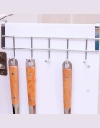 Ze stali nierdzewnej 5 haki ubrania drzwi ręcznik Mop wieszak na torebki uchwyt do przechowywania pętli organizator wiszące kuch