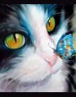DIY PBN akryl malowanie piękne koty zdjęcia na płótnie oprawione obrazy ścienne sztuki do dekoracji domu w salonie
