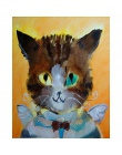 DIY PBN akryl malowanie piękne koty zdjęcia na płótnie oprawione obrazy ścienne sztuki do dekoracji domu w salonie