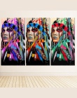 Nowoczesne Native American Indian Girl ptaków obraz na płótnie do salonu Wall Art drukuje Home Decor darmowa wysyłka Unframed