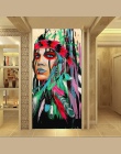 Nowoczesne Native American Indian Girl ptaków obraz na płótnie do salonu Wall Art drukuje Home Decor darmowa wysyłka Unframed