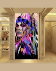 Nowoczesne Native American Indian Girl ptaków obraz na płótnie do salonu Wall Art drukuje Home Decor darmowa wysyłka Unframed