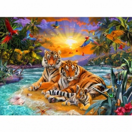 CHUNXIA oprawione obraz DIY według numerów tygrysy akrylowe malarstwo nowoczesne obraz ozdobny do salonu 40x50 cm RA3241