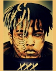 Klasyczny amerykański raper Xxxtentacion Retro plakat drukuje wysokiej jakości naklejki ścienne do dekoracji domu w salonie