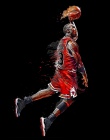Abstrakcyjny obraz Michael Jordan plakat loty Dunk koszykówki zdjęcia ścienny do dekoracji salonu sypialni Sport płótno