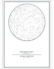 Niestandardowe nocne niebo mapa drukuj spersonalizowane mapie gwiazda płótnie plakat artystyczny malarstwo ścienne ozdoby do dek